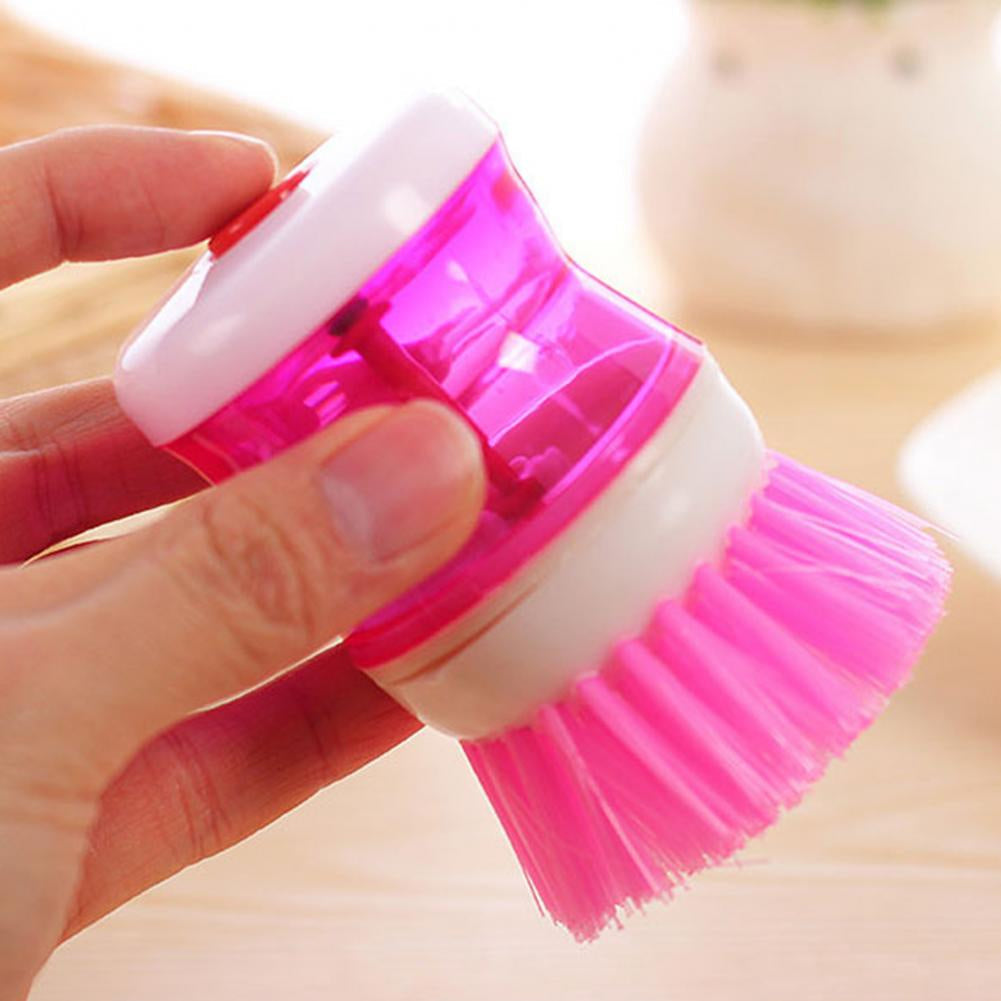 2 in 1 Dish Washing Soap Dispenser Cleaning Brush