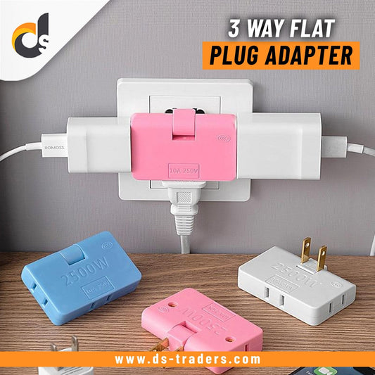 3 Way Flat Plug Adapter Power Plug.